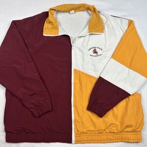VTG ASU Arizona State Sun Devils XL Windbreaker Jacket Color Block Embroidered